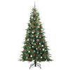 vidaXL Albero di Natale Artificiale con Rami Pieghevoli Verde 240 cm