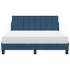 vidaXL Letto con Materasso Hanko Blu 140x200 cm in Tessuto