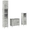 vidaXL Set Mobili da Bagno 3 pz Grigio Cemento in Legno Multistrato