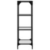 vidaXL Scaffale con Piano in Vetro Trasparente 40x30x95cm in Acciaio
