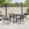 vidaXL Set da Pranzo per Giardino 5 pcs Nero polyrattan
