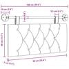 vidaXL Testata appesa Montaggio a parete Talpa 100 x 55 x 7 cm Tessuto