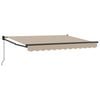vidaXL Tenda retrattile Beige 3,5 x 2 m Poliestere con rivestimento PU