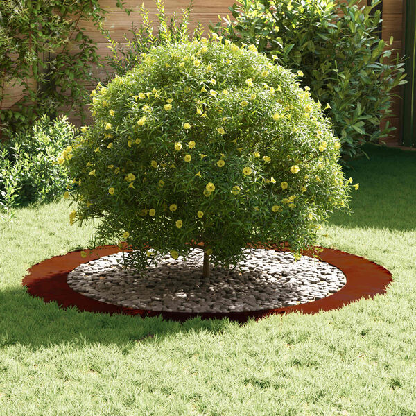 vidaXL adatto per Anello d'Albero Piatto Marrone &Oslash;90 / 120 cm