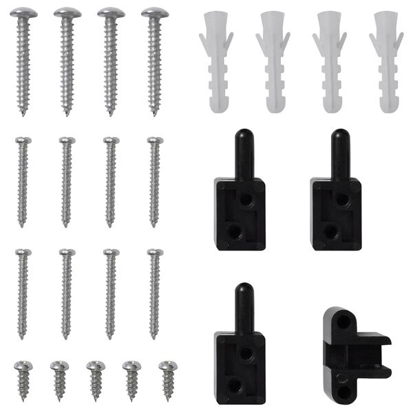 vidaXL Schermo Insetti a Battente Antracite e Nero 100 x 215 cm