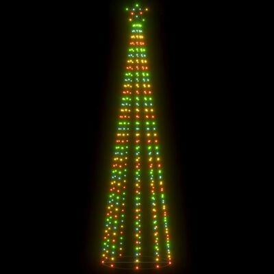 vidaXL Albero di Natale a Cono con 400 LED Colorato 100x360 cm