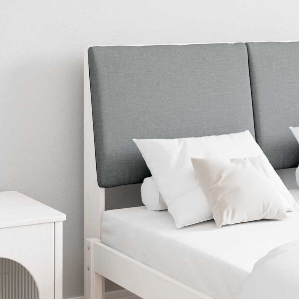 vidaXL Testiera imbottita Grigio chiaro 120 cm Pino massello