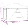 vidaXL Tenda Party Antracite 291 x 431 x 315 cm Tessuto Oxford
