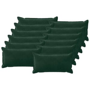 vidaXL Cuscino con cuscino HOUTEN 12 pz Verde Scuro Velluto