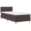 vidaXL Letto a Sorgente LED Marrone Scuro 100 x 200 cm Tessuto
