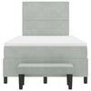 vidaXL Letto a molle con materasso Grigio chiaro 120 x 190 cm Velluto