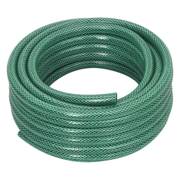vidaXL Set Tubo da Giardino con Raccordi Verde 0,5" 30 m in PVC