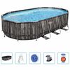 Bestway Set Piscina Ovale Power Steel 610x366x122 cm