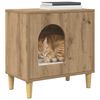 vidaXL Casa per Gatti Rovere Artigianale 51 x 30 x 52 cm