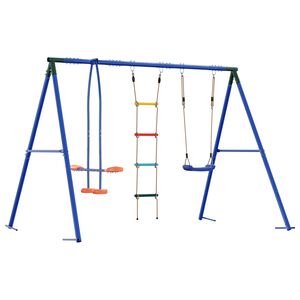 vidaXL Set di Altalene per Esterni Multicolore Acciaio e PE
