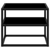 322852 vidaXL Console Table Black 50x40x40 cm Tempered Glass