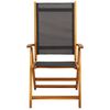 vidaXL Sedie Giardino Pieghevoli 4pz Legno Massello Acacia e Textilene