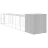 vidaXL Pollaio Area Corsa Grigio Chiaro 165x863x181 cm Acciaio Zincato