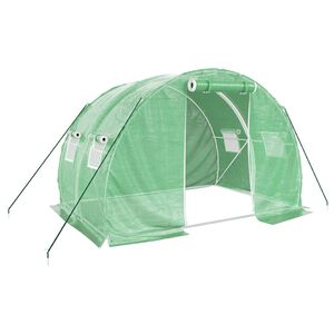vidaXL Serra con Telaio in Acciaio Verde 6 m&sup2; 3x2x2 m