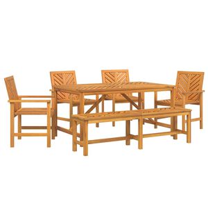 vidaXL Set da Pranzo per Giardino 6 pcs Marrone