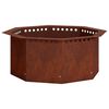 vidaXL Anello per Focolare Ruggine 60 x 60 x 25 cm Acciaio Corten