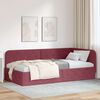 vidaXL Cornice del letto ad angolo Rosso Vino 100 x 200 cm Tessuto
