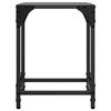 vidaXL Tavolini da Salotto con Piano Vetro Nero 2pz 30x30x40cm Acciaio