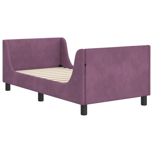 vidaXL Struttura letto bambini con testata Viola 80 x 160 cm Velluto