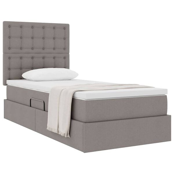 vidaXL Letto con contenitore e materasso Talpa 100 x 200 cm Poliestere