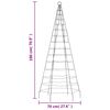vidaXL Albero di Natale a LED su Pennone 200 LED Bianco Freddo 180 cm