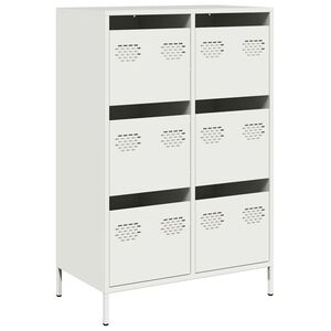 vidaXL Credenza Bianca 68x39x101,5 cm in Acciaio