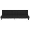 vidaXL Divano Letto a 2 Posti Nero in Velluto