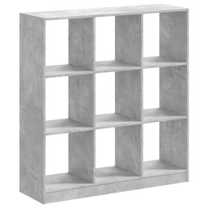 vidaXL Libreria Grigio Cemento 102x32x108 cm in Legno Multistrato