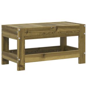 vidaXL Poggiapiedi da Giardino 62x30x32 cm in Legno Impregnato di Pino