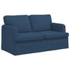 vidaXL Divano 2 pcs Blu 144 x 80 x 85 cm Tessuto