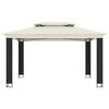 vidaXL Gazebo con Tetto Doppio Crema 3,94x2,96 m in Acciaio