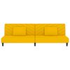 vidaXL Divano Letto a 2 Posti con 2 Cuscini Giallo in Velluto