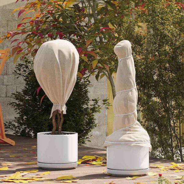 vidaXL Fleece per Piante di Protezione dal Gelo Beige 50 x 1,6 m