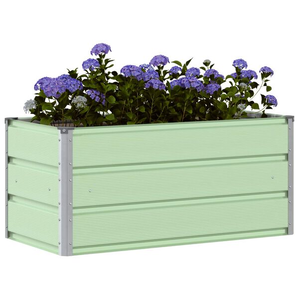 vidaXL Fioriera Verde Pastello 100 x 50 x 45 cm Acciaio zincato