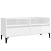 vidaXL Mobile Porta TV Bianco Lucido 100x34,5x44,5cm Legno Multistrato