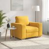 vidaXL Divano Sedia Giallo Chiaro 100x77x82 cm in Tessuto di Velluto a Coste