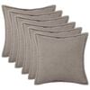 vidaXL Federa 6 pcs HOUTEN Grigio Chiaro 30 x 30 cm Boucl&eacute;