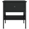 vidaXL Comodino Nero 40x42x45 cm in Legno Multistrato