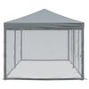 vidaXL Tenda per Feste Pieghevole con Pareti Laterali Antracite 3x6 m