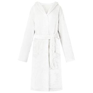vidaXL Accappatoio con Cappuccio Bianco S Flanella