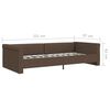 vidaXL Dormeuse con Materasso USB Marrone Scuro in Tessuto 90x200 cm
