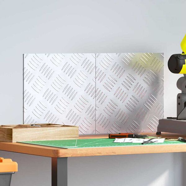 vidaXL Gradini per Scale Quadrato 2 pcs Argento 30 x 30 cm Alluminio