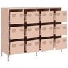 vidaXL Credenza Rosa 135x39x103,5 cm in Acciaio Laminato a Freddo