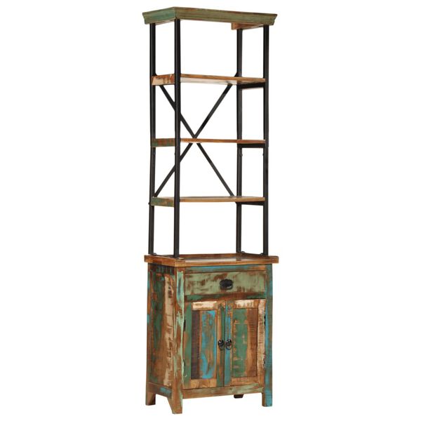 vidaXL Credenza 55x30x180 cm in Legno Massello di Recupero