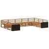 vidaXL Set di divani da esterno 9 pcs Naturale